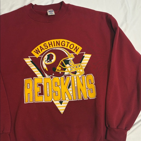 Vintage Trench Washington Redskins Cotton Blend Crewneck Sweatshirt, XL - Picture 2 of 9